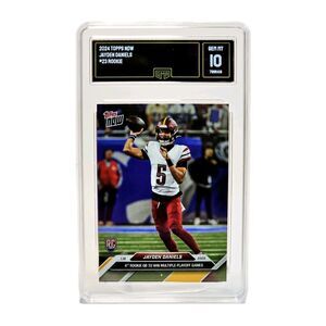JAYDEN DANIELS RC GEM MINT 10 TOPPS NOW Multiple Playoff Wins Feature #23 2024!